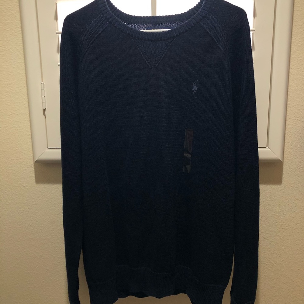 Blue Polo Ralph Lauren Cotton Thick Sweater (mens)